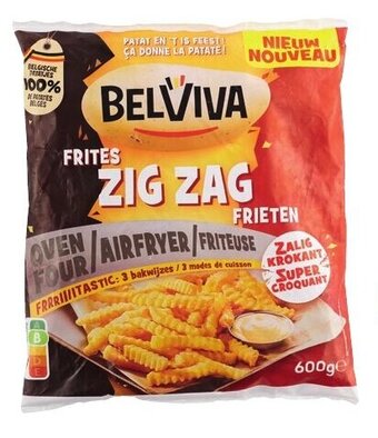 Colruyt Belviva Zig Zag frieten 600 g aanbieding