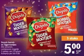 Albert Heijn Duyvis borrelen tijgernootjes aanbieding
