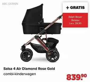 Baby-Dump Salsa 4 air diamond rose gold combi-kinderwagen aanbieding