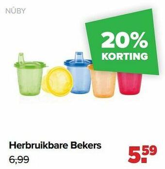 Baby-Dump Herbruikbare bekers aanbieding
