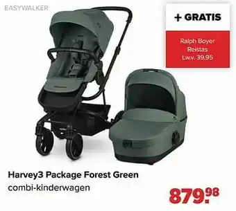Harvey3 package forest green combi-kinderwagen