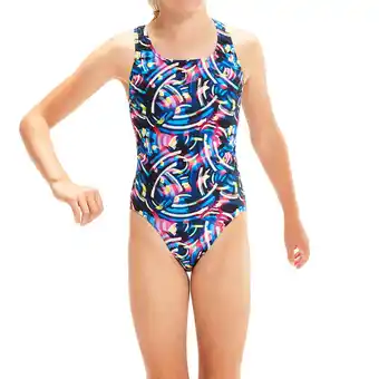 Decathlon Speedo eco+ dig allover leaderback meisjes badpak aanbieding