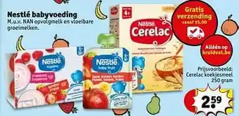Kruidvat Nestlé babyvoeding cerelac koekjesmeel aanbieding