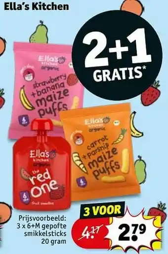 Kruidvat Ella’s kitchen 6+m gepofte smikkelsticks aanbieding