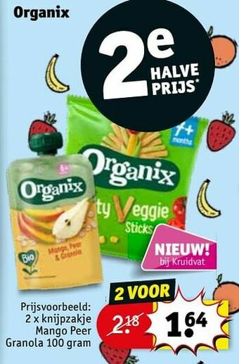 Knijpzakje mango peer granola