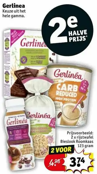 Kruidvat Gerlinea rijstwafel bieslook roomkaas aanbieding