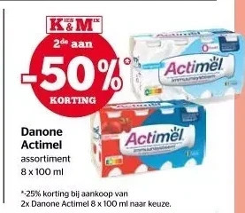 Spar Danone Actimel 8 x 100 ml aanbieding