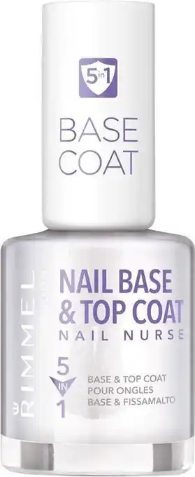 Bol.com Rimmel london nail nurse basecoat & topcoat nagellak - transparant aanbieding