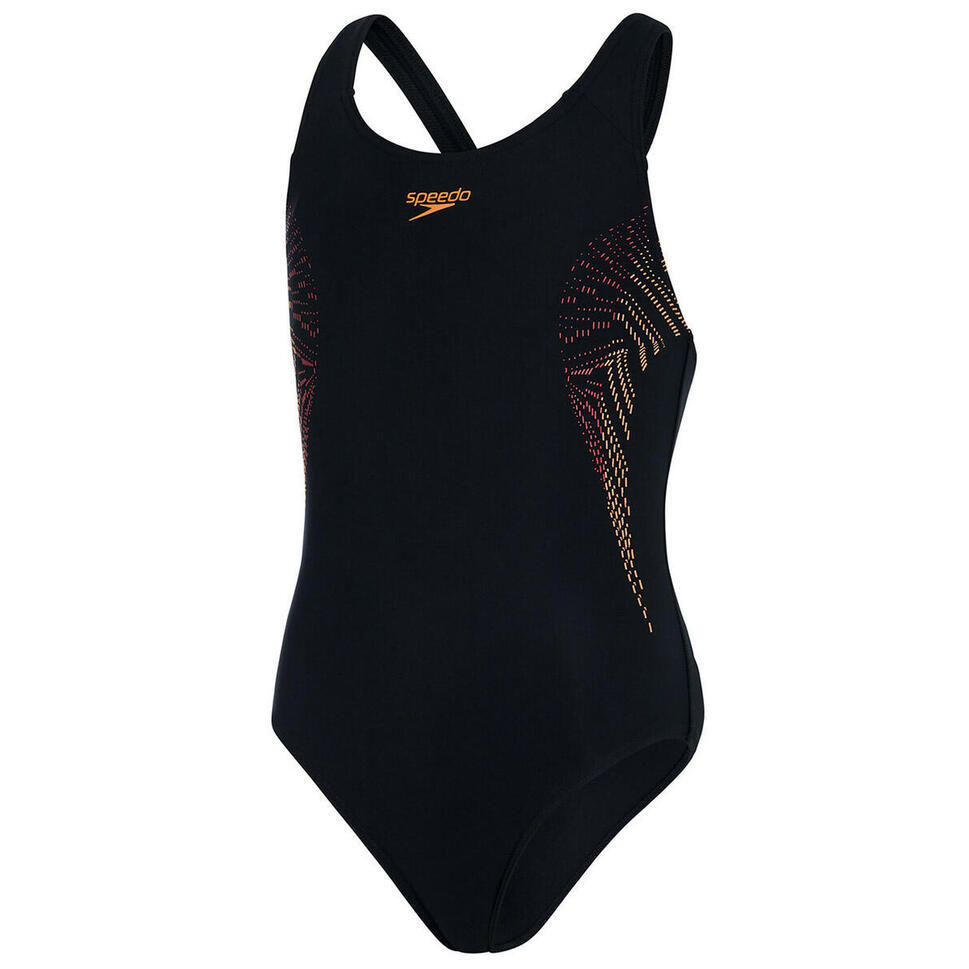 Costume Da Bagno Speedo Plastisol Muscleback Per Bambina - Nero/Rosa, Resistente Al Cloro, Eco-Friendly - Foto 5