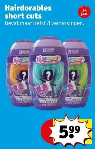 Kruidvat Hairdorables short cuts aanbieding