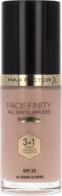 Max factor facefinity all day flawless 3-in-1 liquid foundation - 045 almond