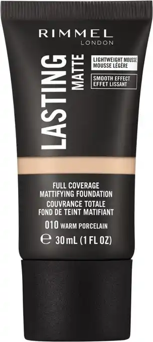 Rimmel london lasting matte foundation - 010 warm porcelain