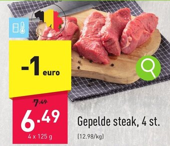 ALDI Gepelde steak aanbieding