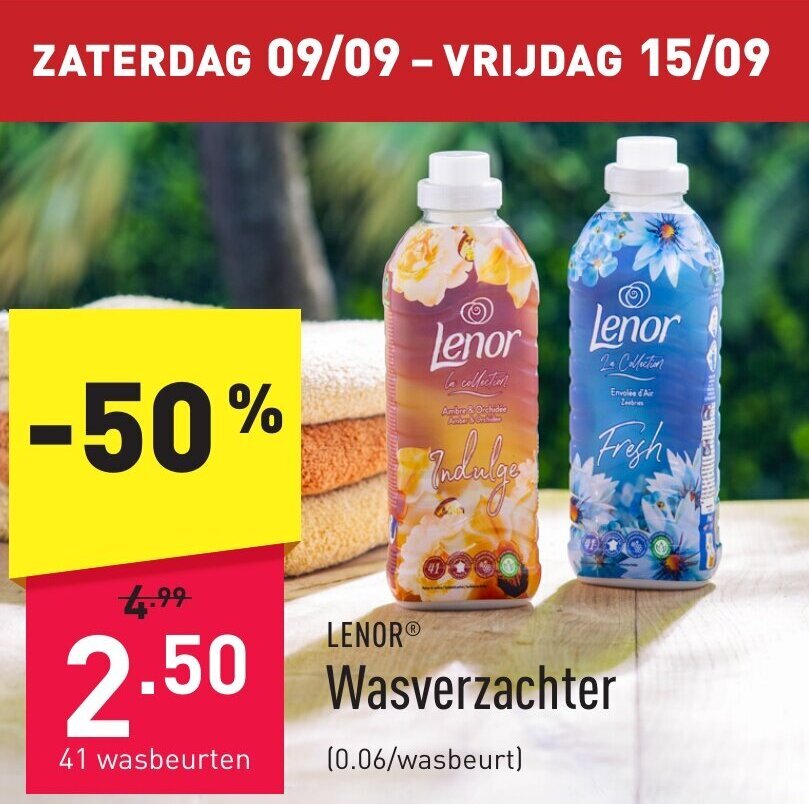 LENOR Wasverzachter promotie bij ALDI