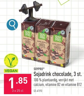 ALDI SOYPRO Sojadrink chocolade aanbieding
