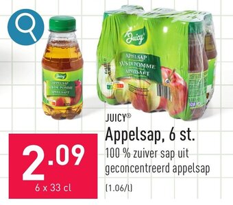 ALDI JUICY Appelsap aanbieding