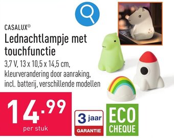 ALDI CASALUX Lednachtlampje met touchfunctie aanbieding