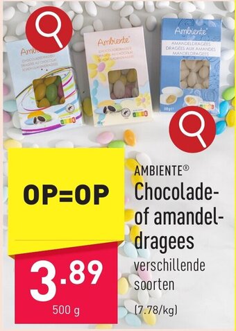 ALDI AMBIENTE Chocolade- of amandel- dragees 500 g aanbieding