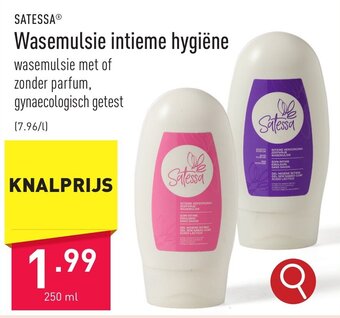 ALDI SATESSA Wasemulsie intieme hygiëne 250 ml aanbieding