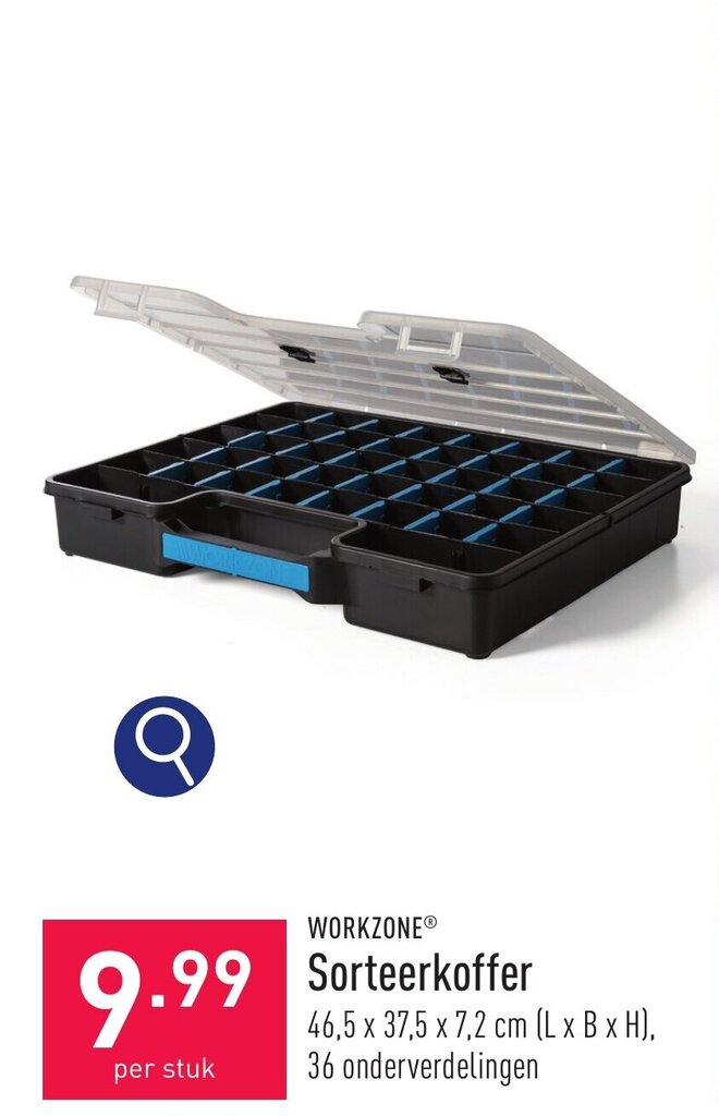 WORKZONE Sorteerkoffer promotie bij ALDI