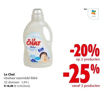 Colruyt Le Chat vloeibaar wasmiddel Bébé aanbieding