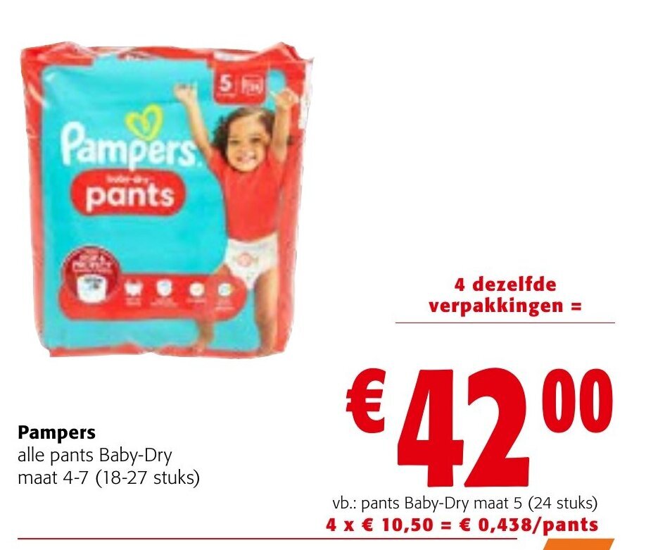 Pampers promotie bij Colruyt