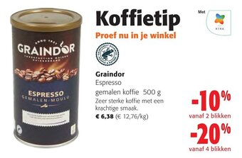 Colruyt Graindor Espresso gemalen koffie 500 g aanbieding
