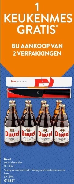 Duvel sterk blond bier 8 x 33 c