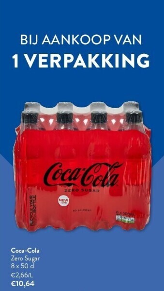OKay Coca-cola zero sugar 8 x 50 cl aanbieding