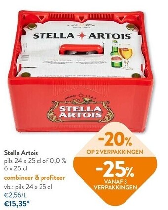OKay Stella artois pils 24 x 25 cl of 0,0 % 6 x 25 cl aanbieding