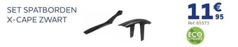 Auto5 Set spatborden x-cape zwart aanbieding