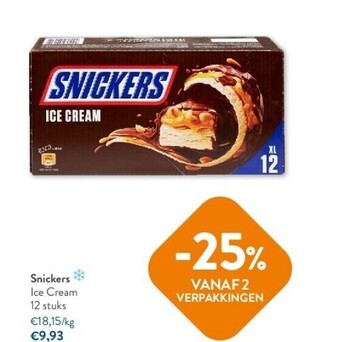 Snickers ice cream 12 stuks