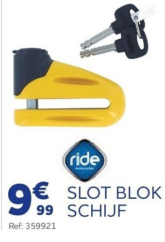 Slot blok schijf