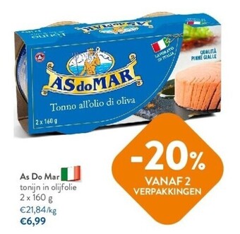 As do mar tonijn in olijfolie 2 x 160 g