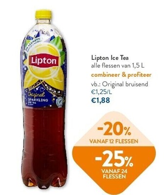 OKay Lipton ice tea alle flessen van 1,5 l aanbieding