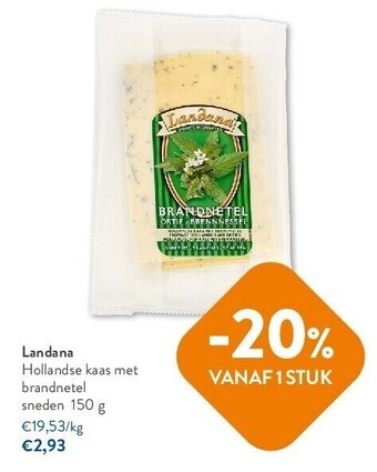 OKay Landana hollandse kaas met brandnetel sneden 150 g aanbieding