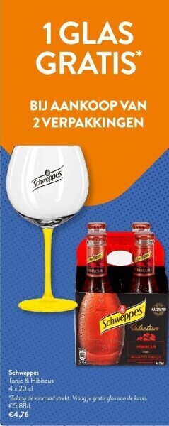OKay Schweppes tonic & hibiscus 4 x 20 cl aanbieding