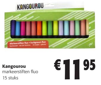 Colruyt Kangourou markeerstiften fluo 15 stuks aanbieding