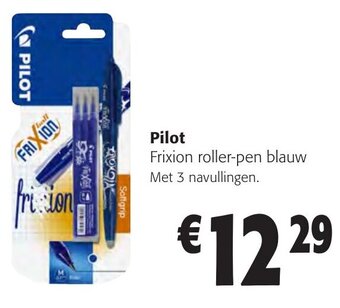 Colruyt Pilot Frixion roller-pen blauw Met 3 navullingen. aanbieding