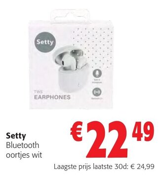 Setty Bluetooth oortjes wit