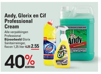 Sligro Andy, Glorix en Cif Professional Cream, aanbieding