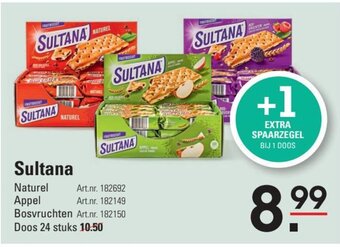 Sultana Naturel, Appel, Bosvruchten Doos 24 stuks