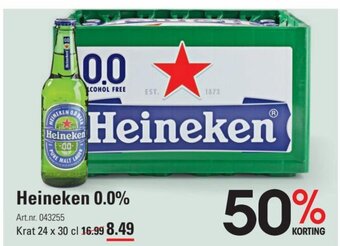 Sligro Heineken 0.0% Krat 24 x 30 cl aanbieding
