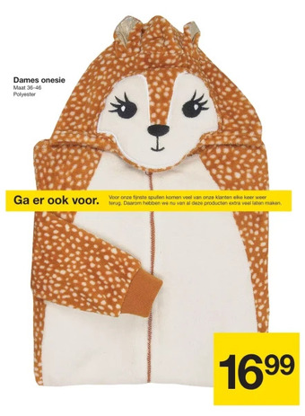 Zeeman Dames onesie aanbieding