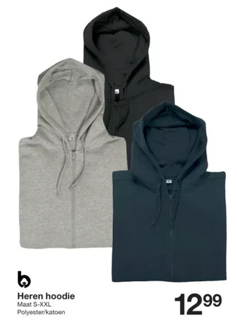 Zeeman Heren hoodie aanbieding