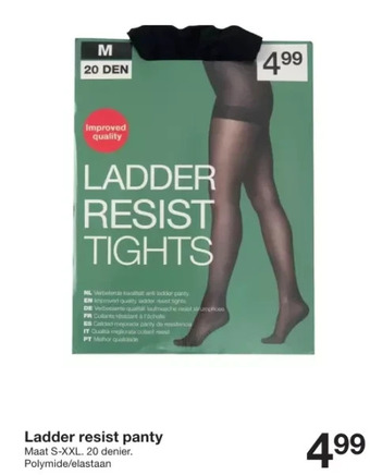 Zeeman Ladder resist panty aanbieding