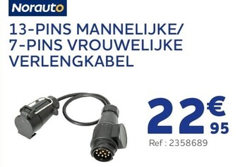 Auto5 13-pins mannelijke/ 7-pins vrouwelijke verlengkabel aanbieding