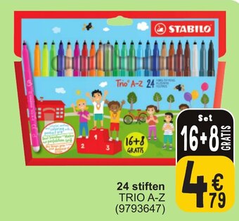 Cora 24 stiften TRIO A-Z aanbieding