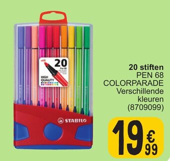 Cora 20 stiften PEN 68 COLORPARADE aanbieding