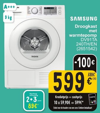 Cora Droogkast met warmtepomp aanbieding